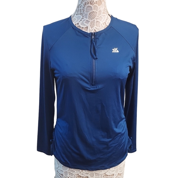 ZEROXPOSUR Blue Long Sleeve Sun Protection Top - Picture 1 of 11
